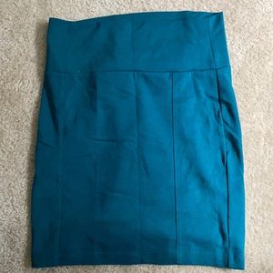 Teal pencil/mini skirt